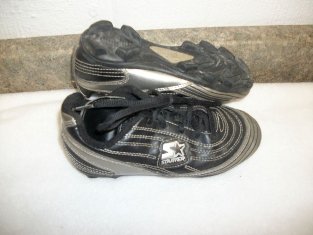 Girls Boys Toddler Soccer Cleats Size 13 STARTER Brand Silver and 