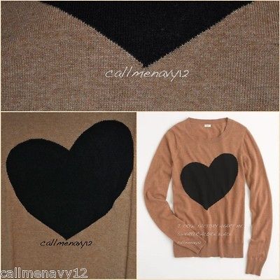 CREW HEART ME SWEATER WOMENS in ACORN BLACK,NAVY GREEN & PEACH 