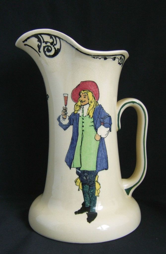 Royal Doulton Seriesware New Cavaliers Large Baron Jug Circa 1907 1931