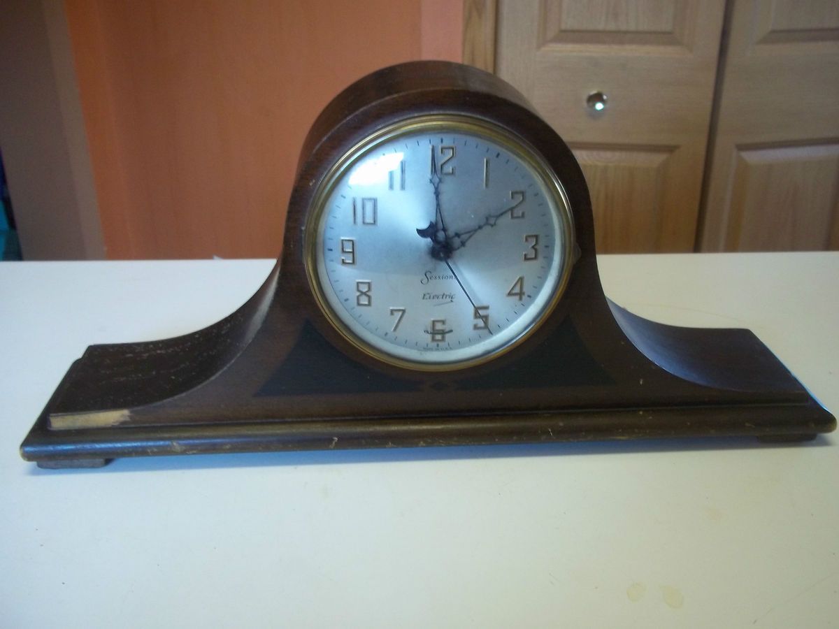 Antique Sessions Mantle Clock Electric for Parts