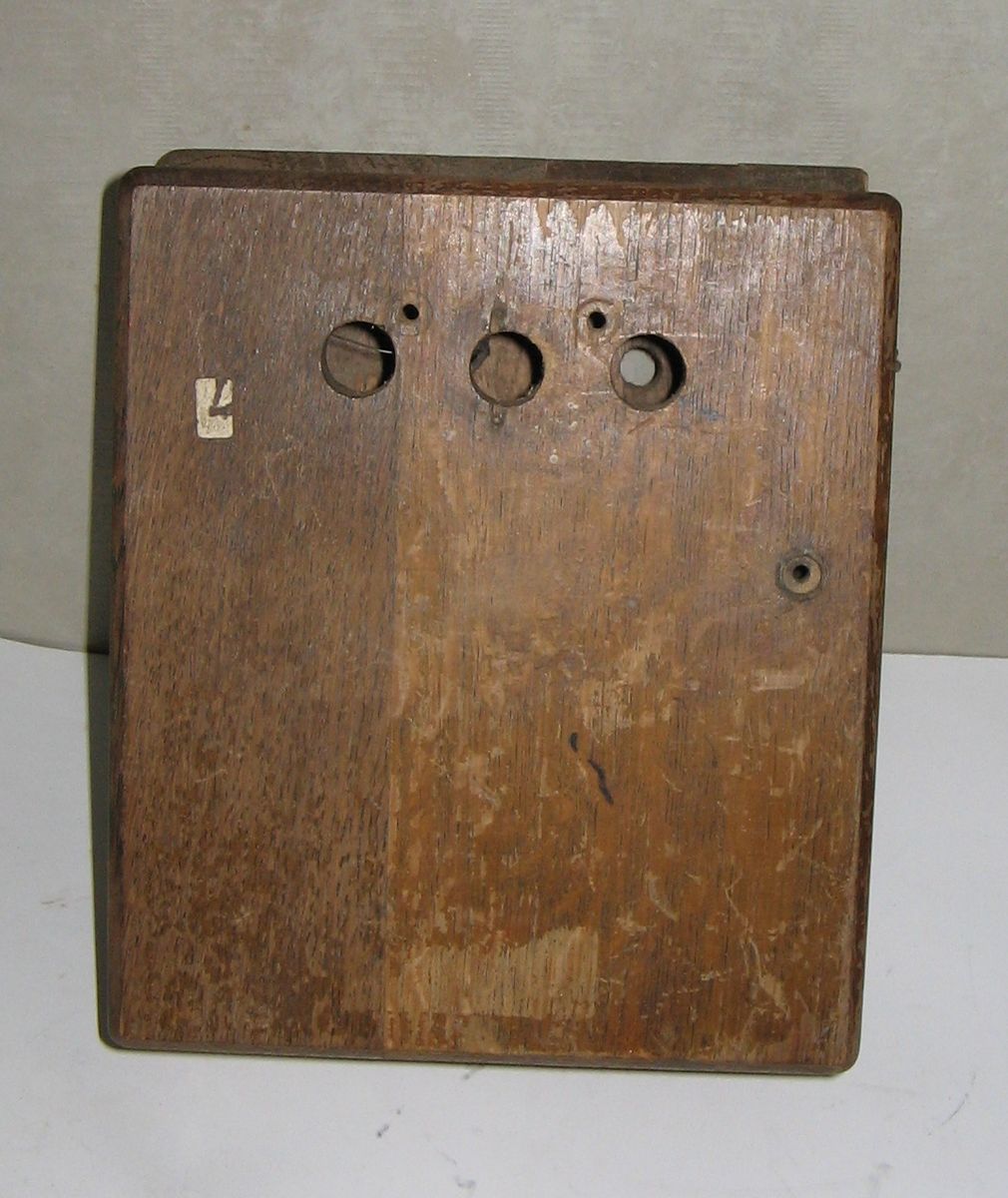 Antique Vintage Oak Telephone Box for Parts