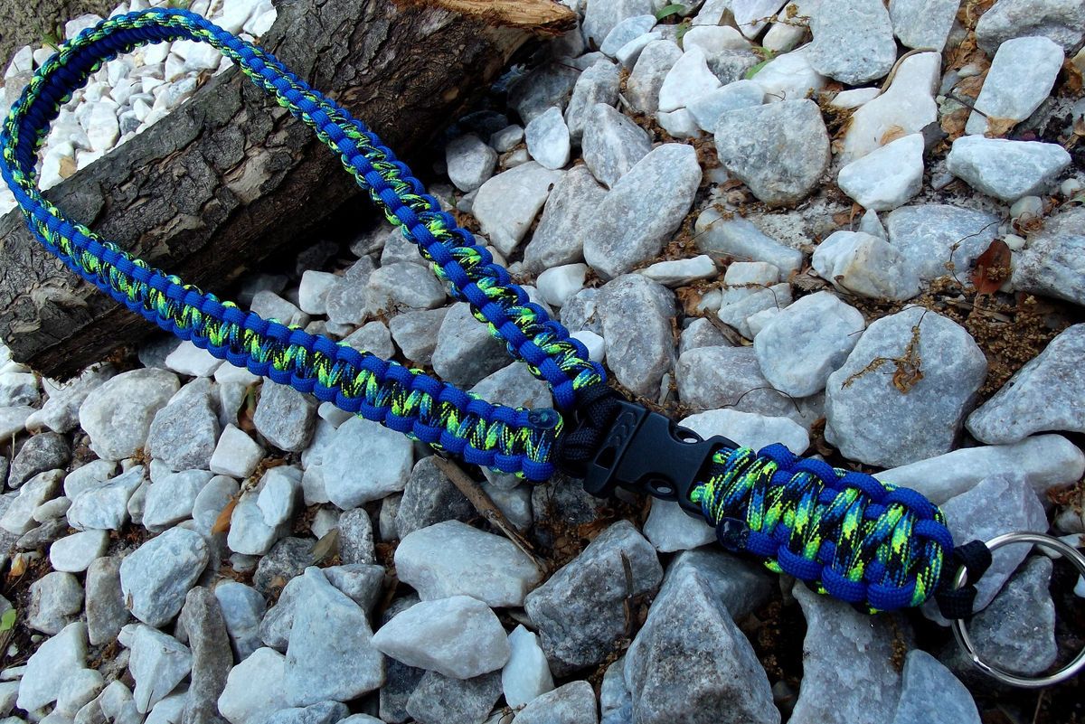 Heavy Duty 550 Paracord Sportsmen Lanyard in Aquatica