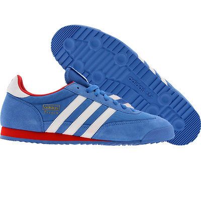 adidas dragon fresh blue white aero red men s sneakers on PopScreen