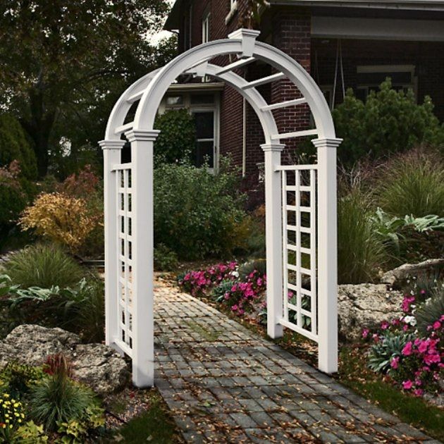   ENGLAND NANTUCKET DELUXE ARBOR DECORATIVE ENTRYWAY PATIO GARDEN ARBOR