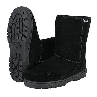 BEARPAW DREAM 8 BLACK SHEEPSKIN LINING BOOTS MENS US SIZE 8, UK 7