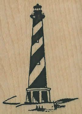 new rubber stamp stamps cape hatteras lighthouse lrg time left