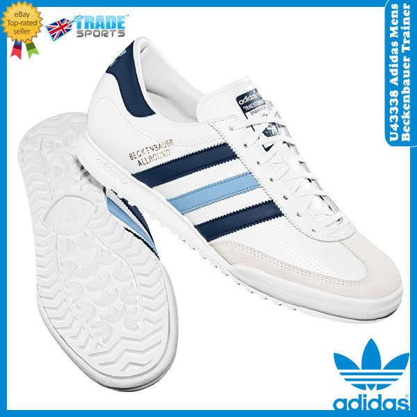 ADIDAS ORIGINALS MENS BECKENBAUER WHITE TRAINERS SHOES UK 6 7 8 9 10 