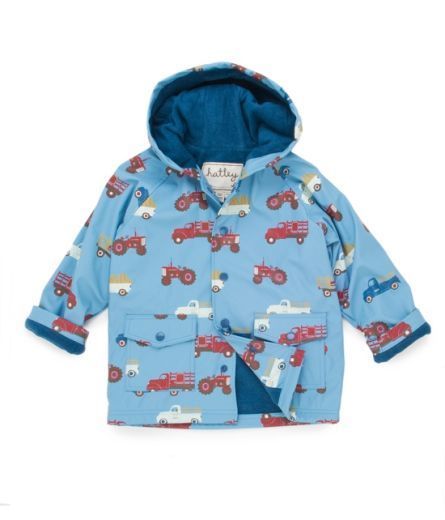 bnwt hatley farm trucks rain coat new season blue more