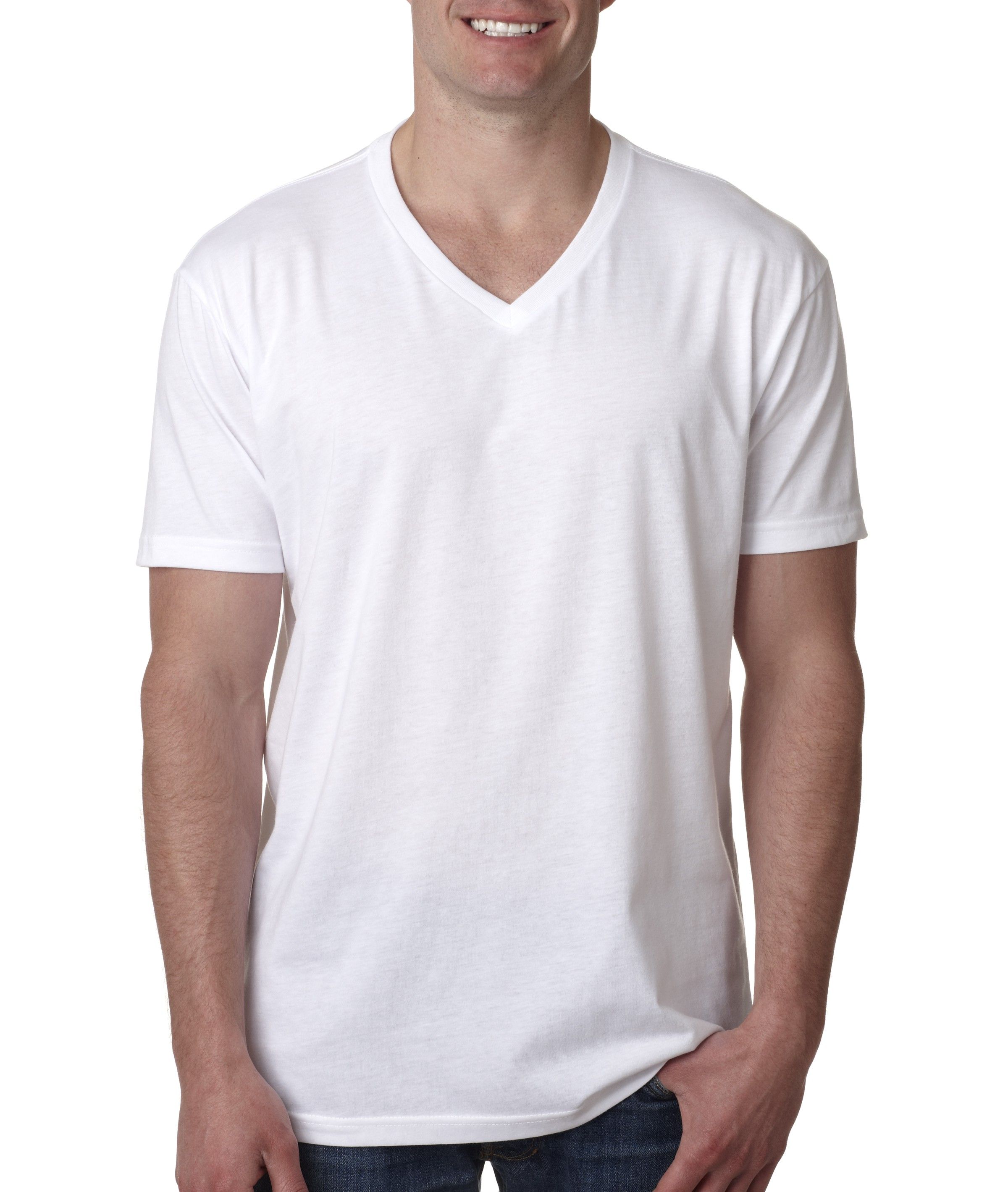 Next Level Apparel Men’s Short Sleeve CVC V Neck Tee 6240