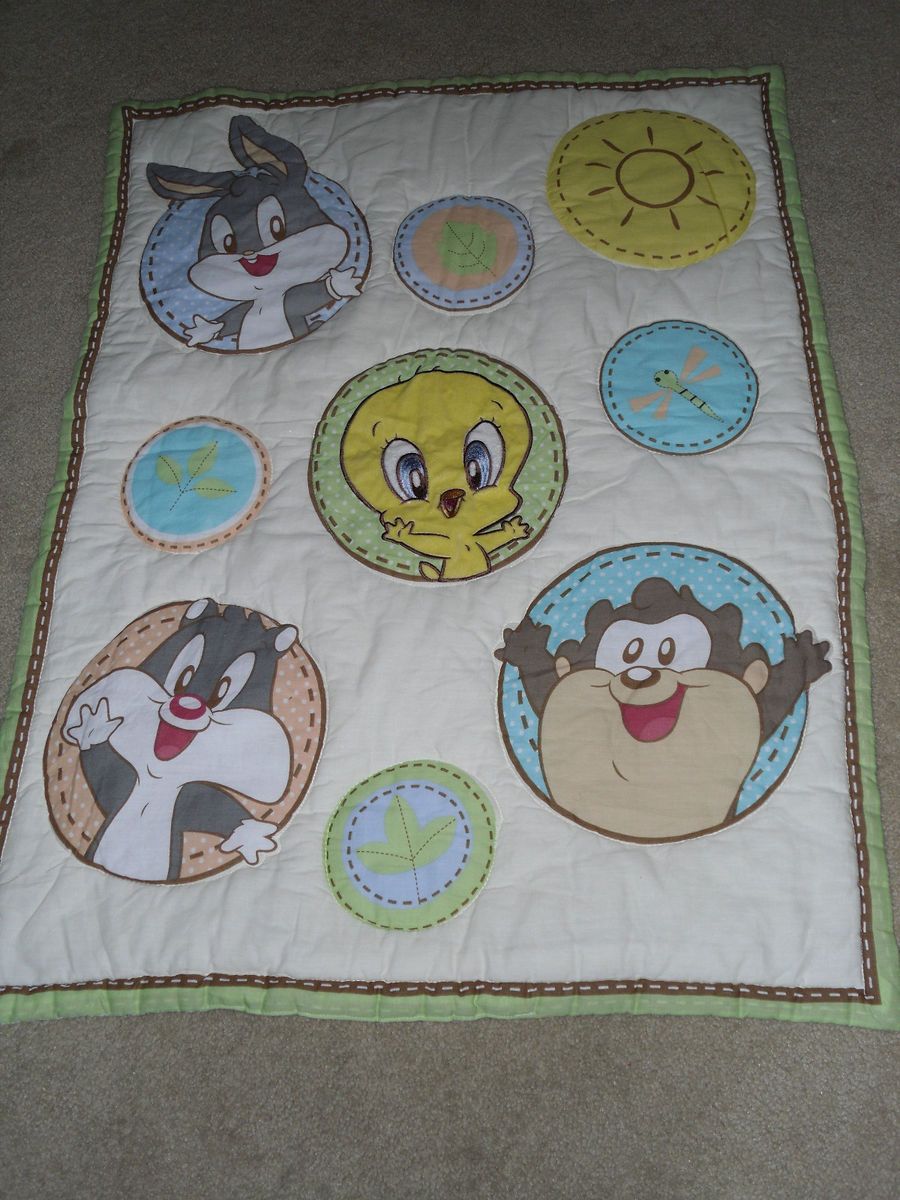 Looney Tunes Baby Blanket Quilt Nursery Bedding Warm Cozy Unisex Great 