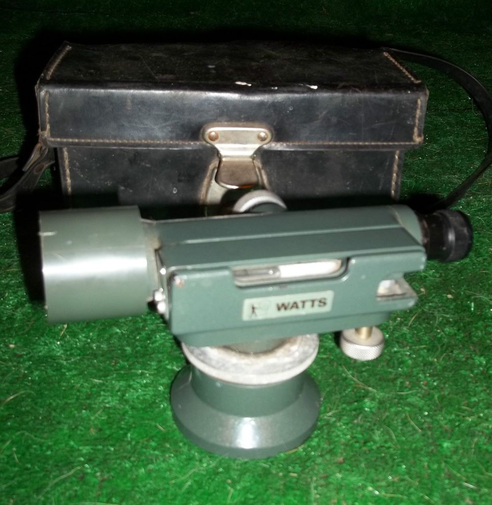 VINTAGE,ANTIQUE,THEODOLITE,SURVEYORS,LEVEL,IN,ORIGINAL,CASE,WATTS 