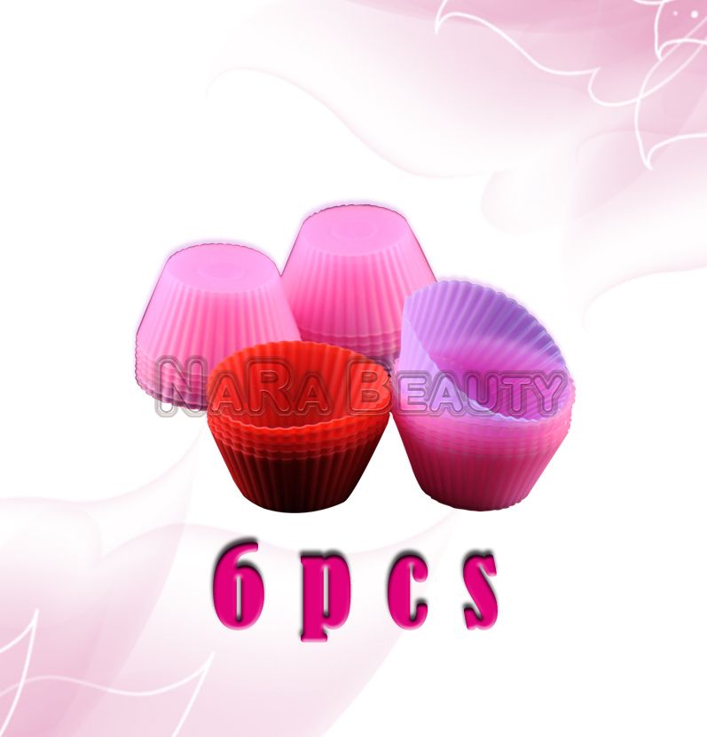 silicone round cup cake jelly muffin mold baking mould