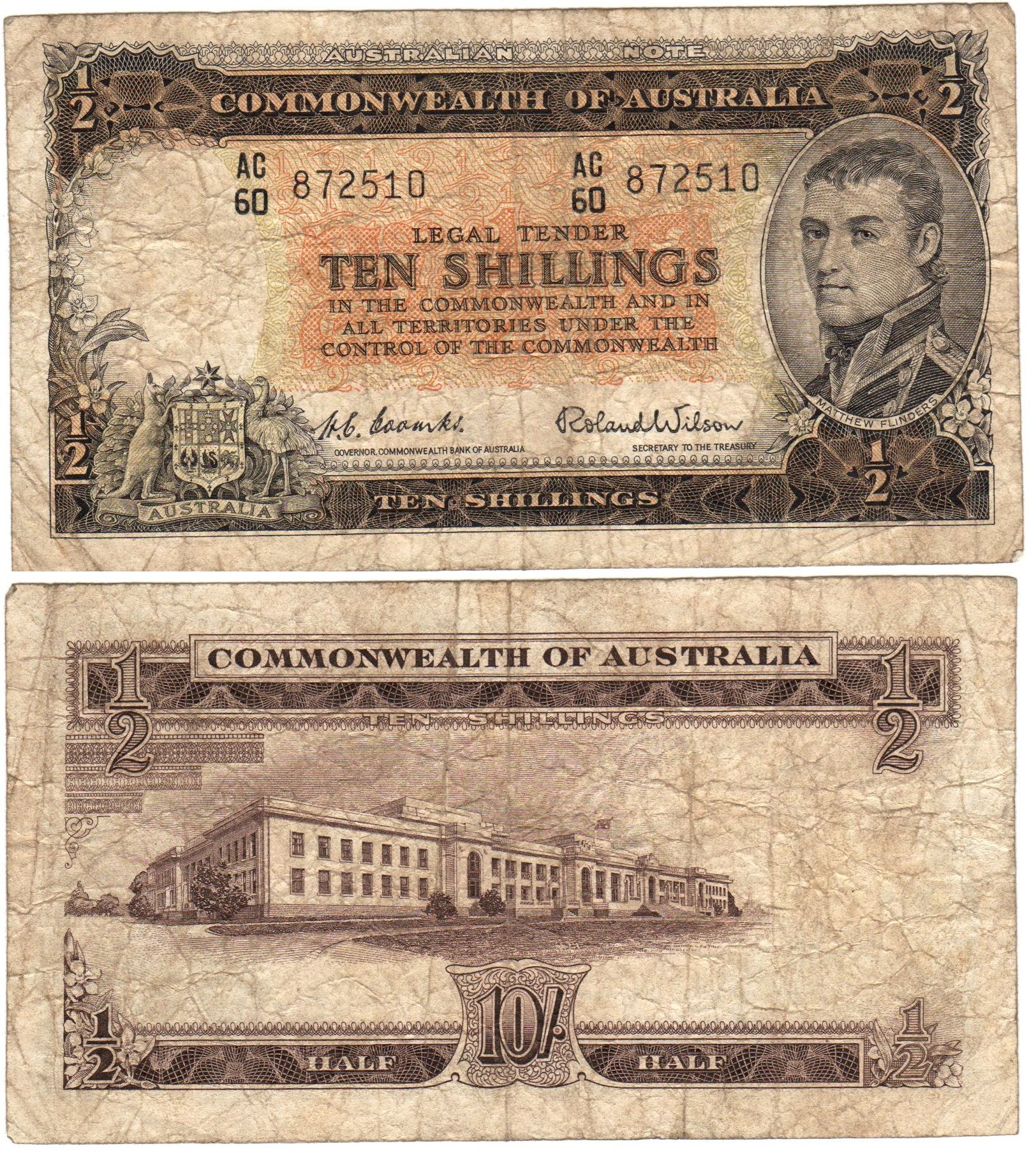 Australia 10 Shillings Banknote RARE **SEE SCAN** @@LOOK@@