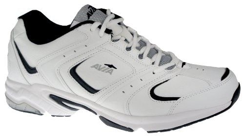 Avia Mens A1371 Cantilever Cross Training Shoes / White/Chrome Silver 