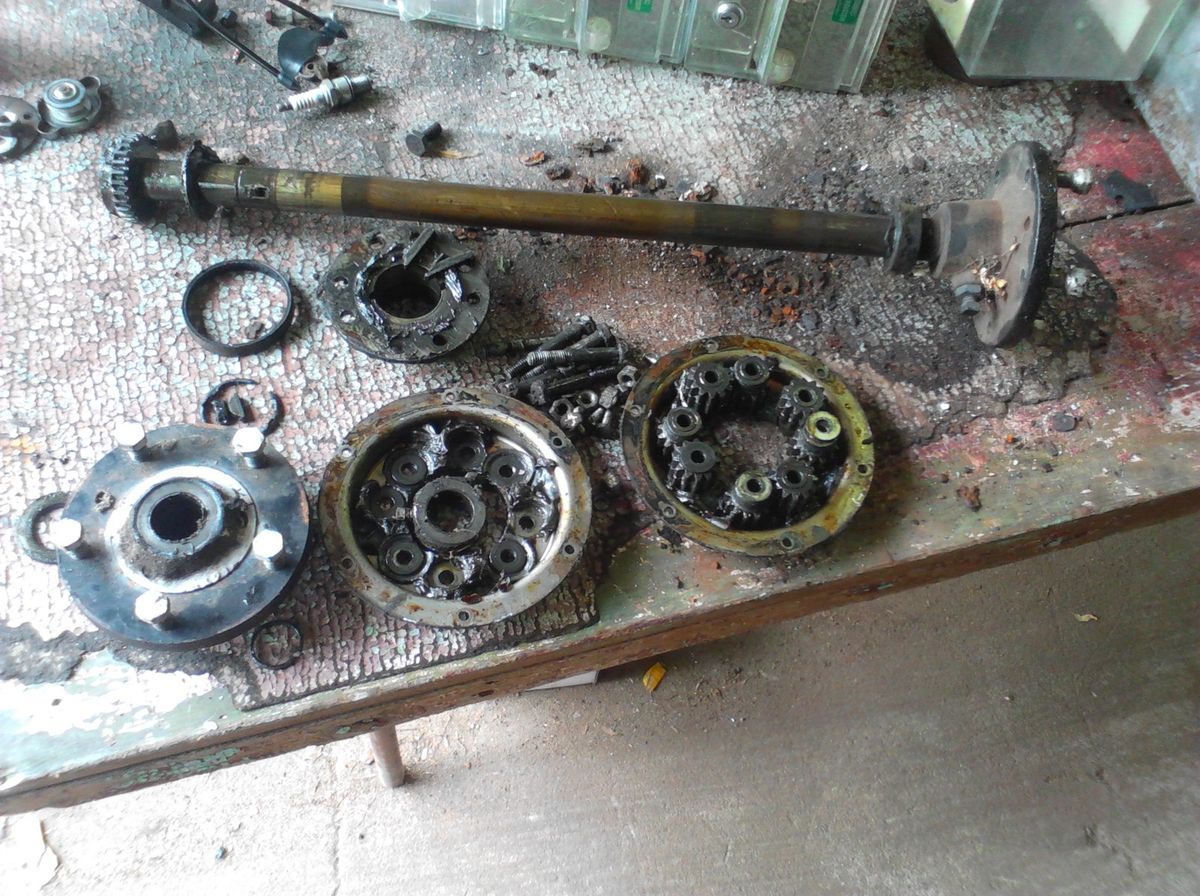 70s Allis Chalmers B 210 Rear Axle and Parts