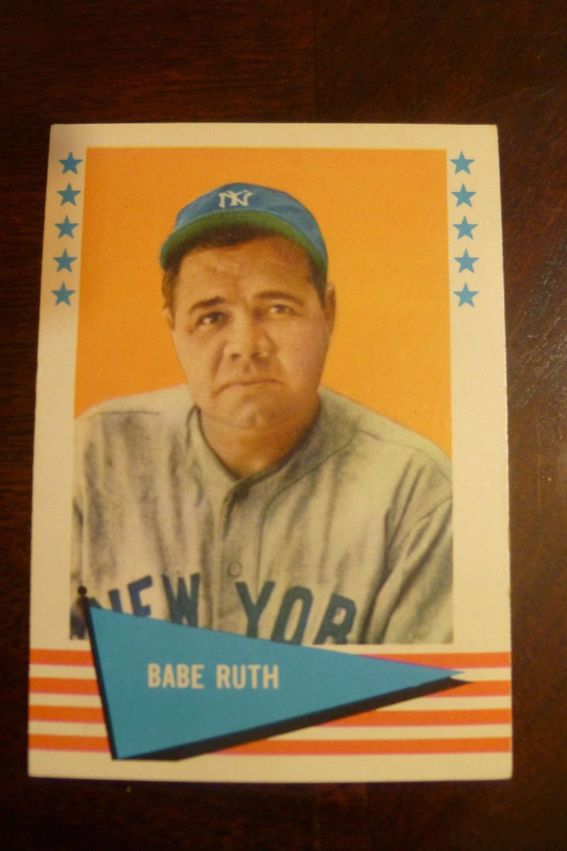 Babe Ruth 1961 Fleer 75 Great Card Must Have Looook