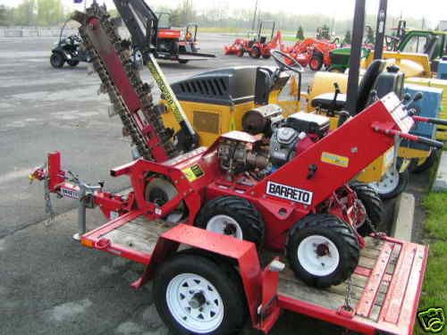 BARRETO 4 WHEEL DRIVE HYDRAULIC TRENCHER AND TRAILER E1842D4 4MS