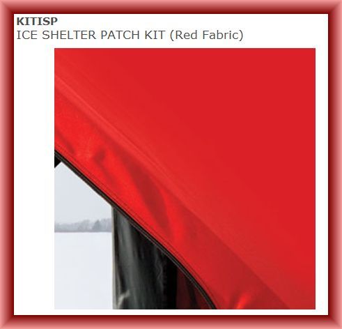 Eskimo Kitisp Ice Shelter Shanty Patch Kit Red Fabric