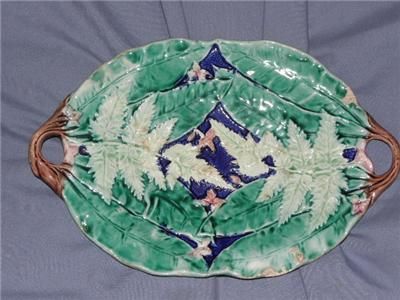 vintage majolica platter 11 1 2