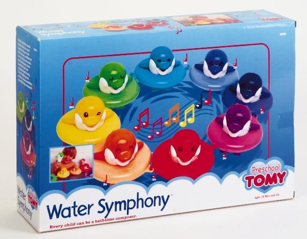 yookidoo tomy water symphony 8 dolphin bath toy brand new