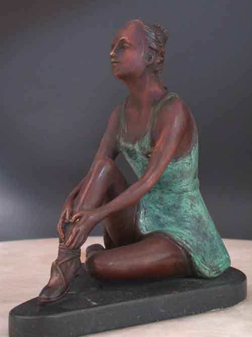 Real Bronze Sculpture Ballerina Dancer Dance Ballet