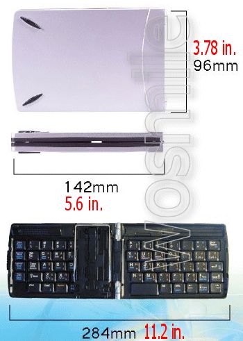 The IR wireless keyboard also comes with a built in stand to hold your 