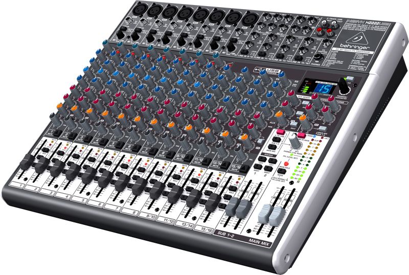 BEHRINGER X2222USB NEW XYNYX 22 INPUT MIXER W/ MIC PREAMPS & MULTI FX 