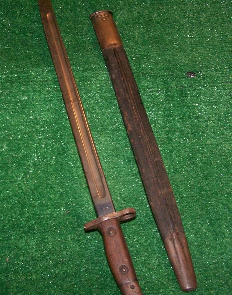 RARE WWI 1907 Sanderson Enfield SMLE Bayonnet and Scabbard