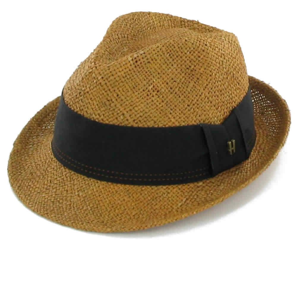 Belfry Street Bourbon Raffia Straw Fedora