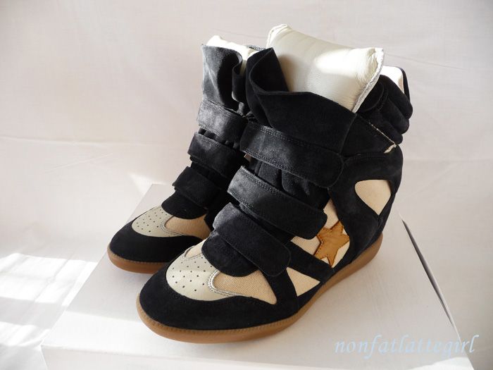 New s s 2013 Isabel Marant Bayley Bekett Bazil Star Black Wedge 