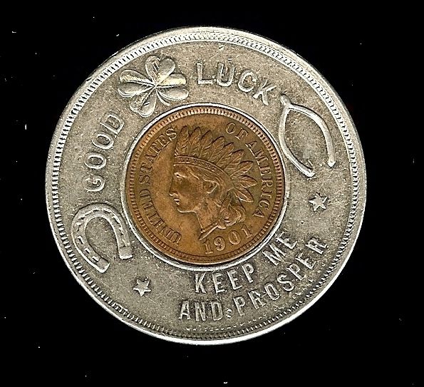 The Denver Omnibus Cab Company 1901 Good Luck Token