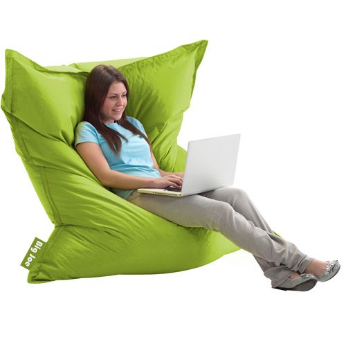 New Big Joe Bean Bag Chair Bed Kid Teen Dorm Room Green Large 2 Person 