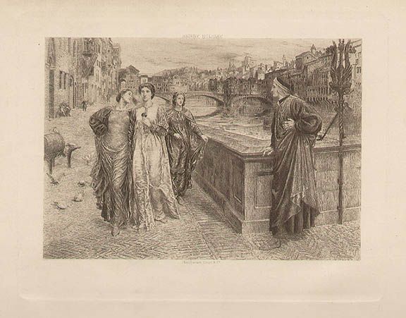   Meeting of Dante and Beatrice By Henry Holiday (British, 1839 1927