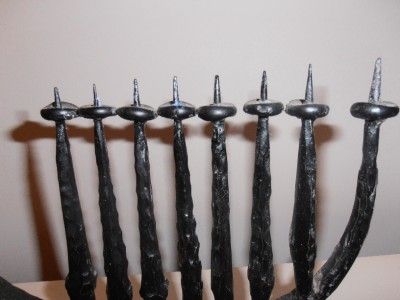 wrought iron hanukah menorah by david palombo