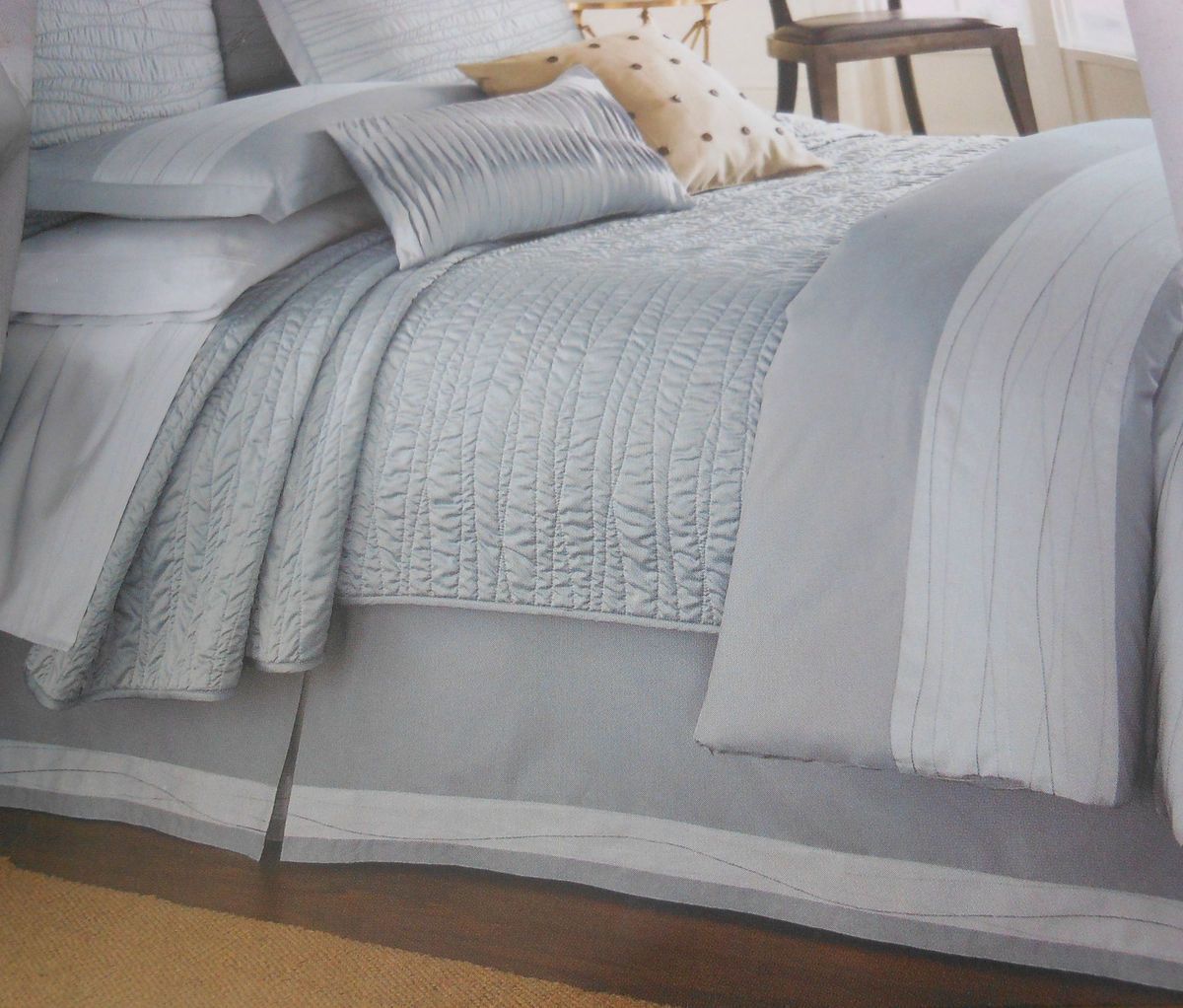 Blissful Dreams Queen Tailored Bed Dust Ruffle Twilight Gray 15 Drop 