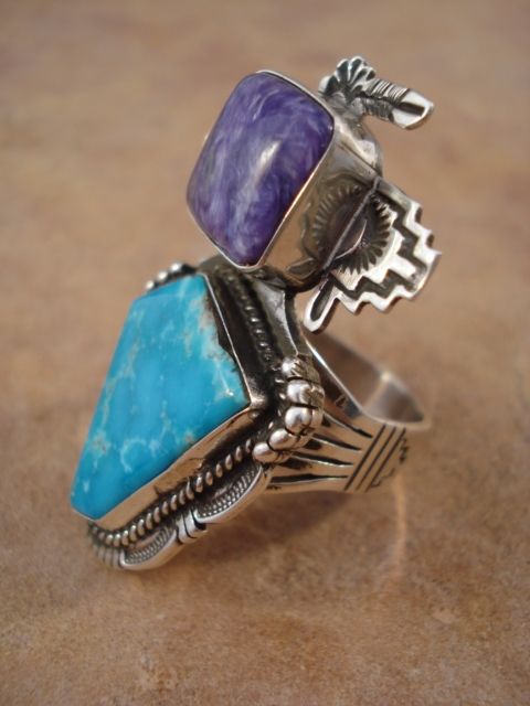 Bennie Ratton Navajo Sterling Silver Kachina Ring