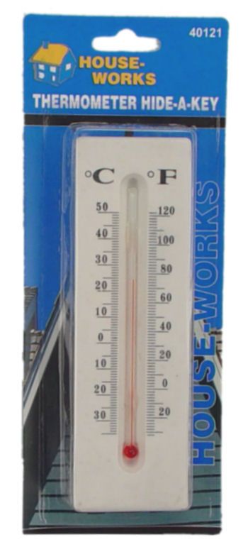   compartment behind thermometer hides your key thermometer is real