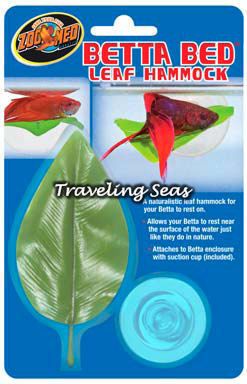 Zoo Med Betta Leaf Hammock Bed Aquarium Fish Ornament Decoration