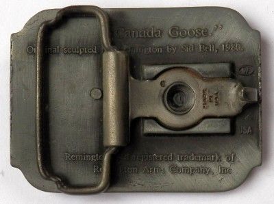   REMINGTON ARMS FIRST IN THE FIELD BELT BUCKLE Canada Goose Sid Bell
