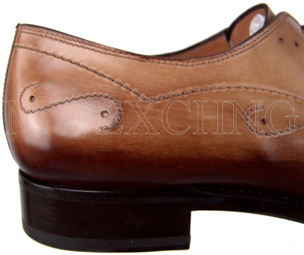 Francesco Benigno Hand Burnished Oxfords Shoes UK 8