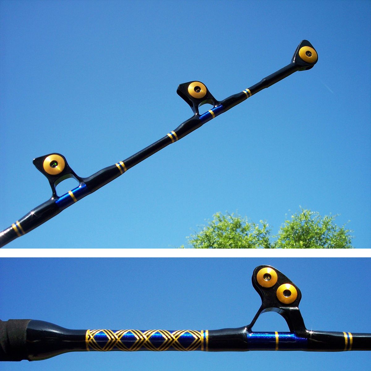   50 80 LB BIG GAME FISHING ROD LARGE WINDON STYLE GUIDES 5 FT 6 INCHES