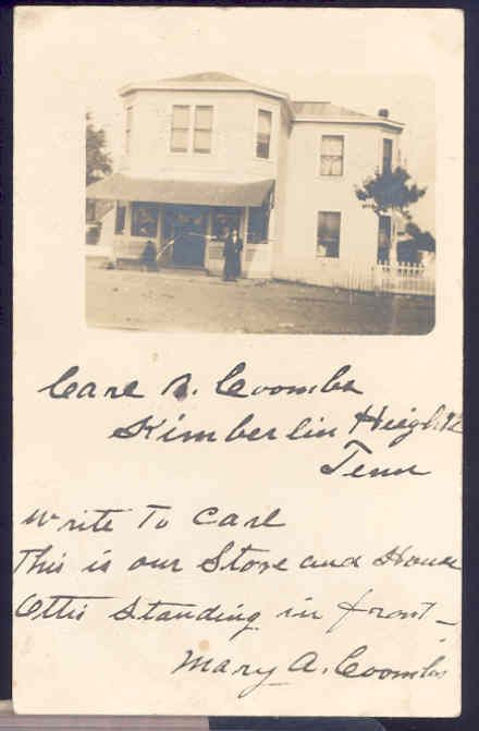 TN Kimberlin Heights Tennessee RPPC House General Store 1907 PM