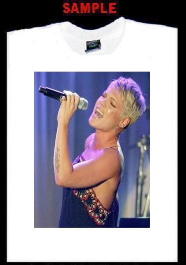 Pink Custom Photo T Shirt Tee Alecia Beth Moore 1459