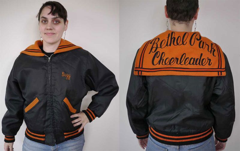 Vtg 50s Butwin Bethel Park Varsity Suzy Cheerleader Letterman Parka 