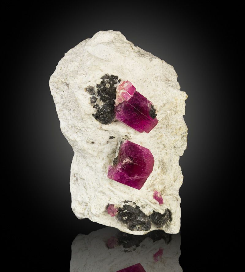 Rubyviolet Red Beryl Bixbite 2 Gemmy Crystals to 3 on Matrix 