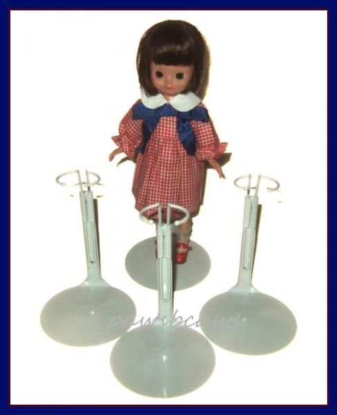   SHIPPING 3 White KAISER Doll Stands for 8 Tiny Betsy McCall KICKITS