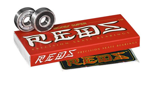 New Bones Super Reds 8 Piece Skateboard Bearings Powell Peralta Free 