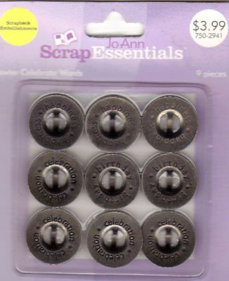 jo ann scrap essentials pewter celebrate words  3 99 buy it 