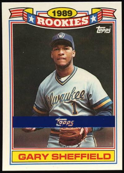 1989 Topps Rookies Gary Sheffield Test Strip Error 25