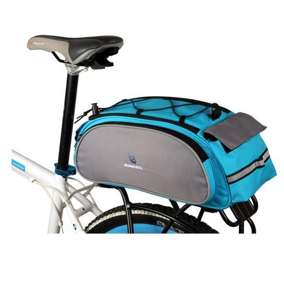 Bicycle Bike Cycling Roswheel Rear Seat Bag Pannier 13 L Blue